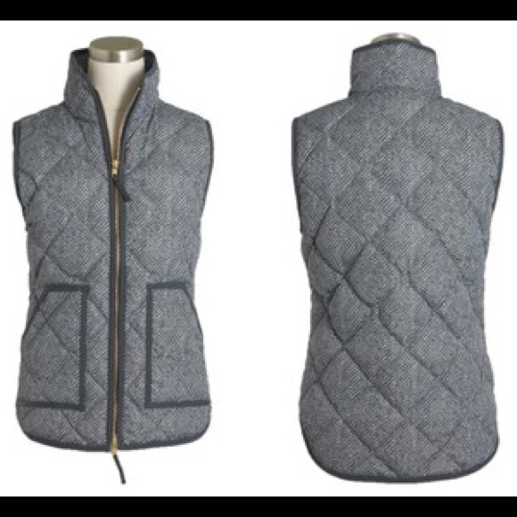 Jcrew Factory Herringbone Puffer Vest - Picture 1 of 2